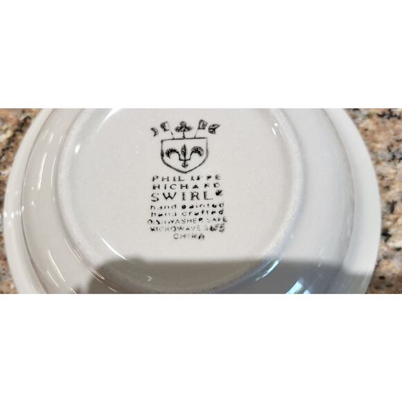 Phillip & Richard Swirl Yellow Bowls 7" Hand Painted (Set Of 2) - Picture 15 of 15